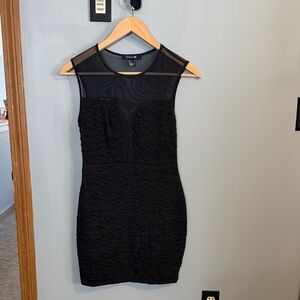Forever 21 Black Textured Mini Dress